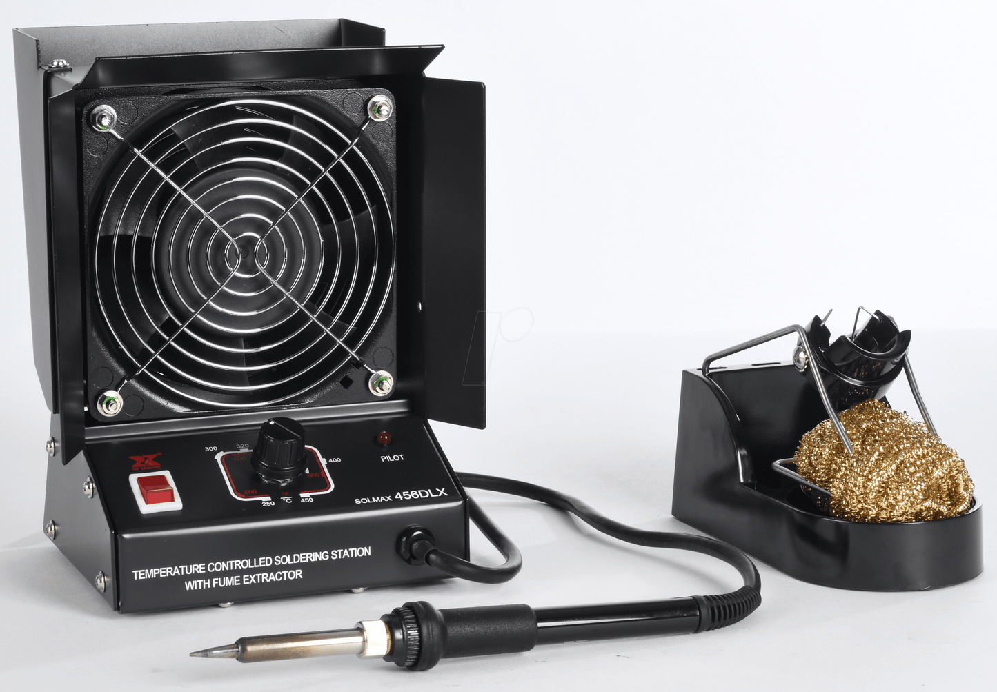 Xytronic Fume Extractor & 60W Temperature Controlled Soldering Station Combo CloseUp