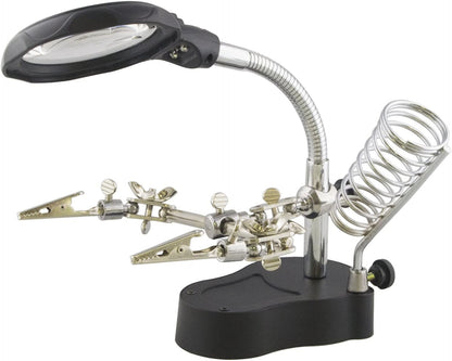 Helping Hand Magnifier LED Light with Soldering Stand Main